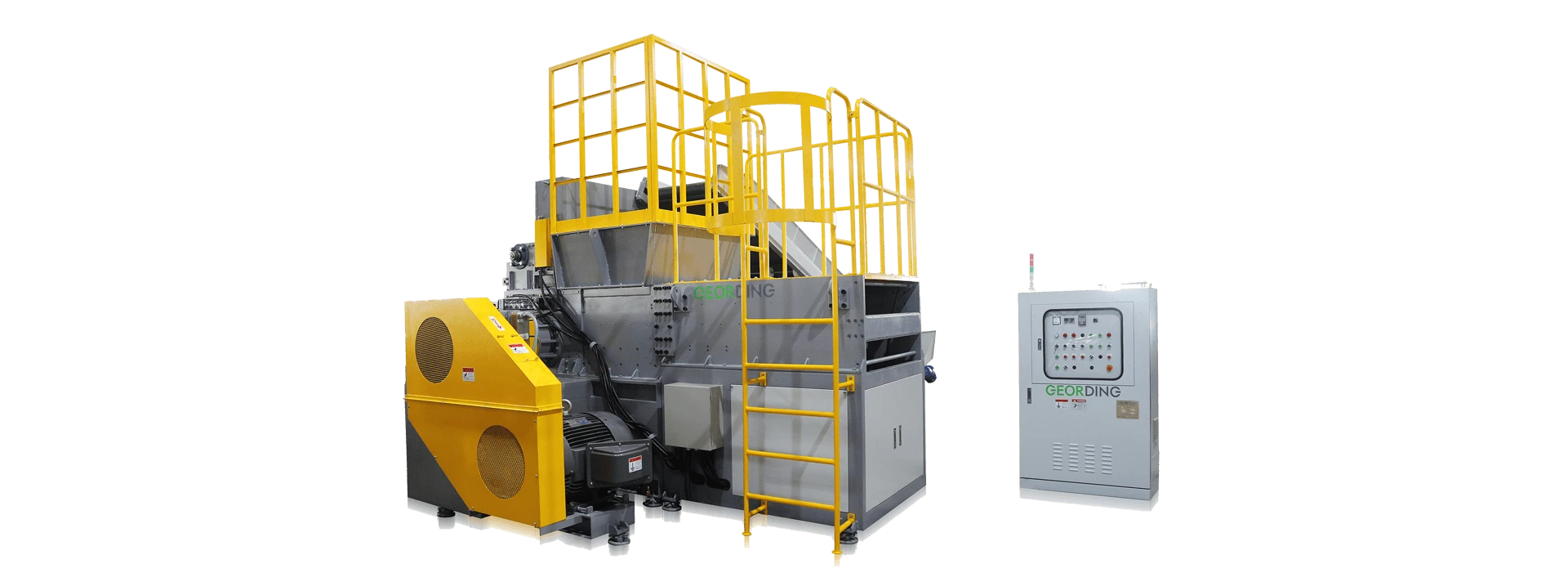 single shaft shredder with controller