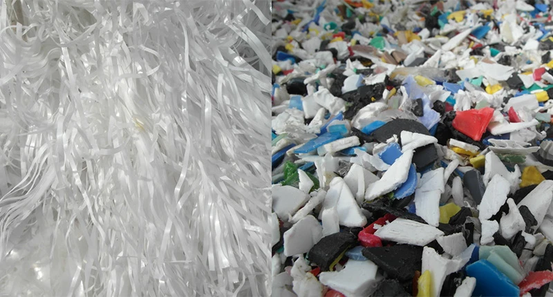 プラスチック再生ラインのリサイクル材料の多様化