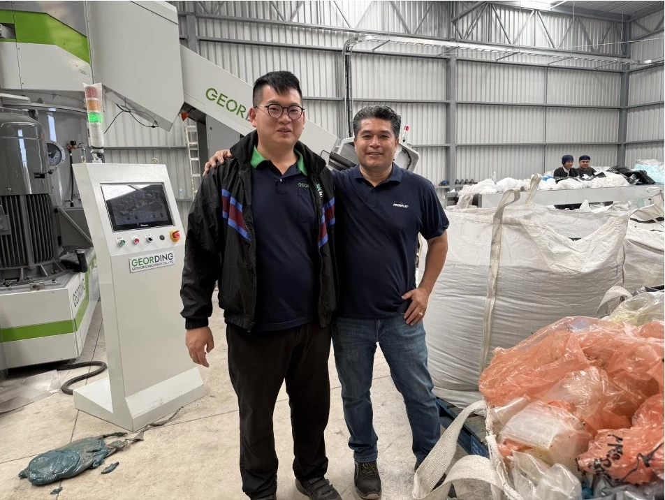 3in1 two stages die face cutting recycling pelletizing machine 1