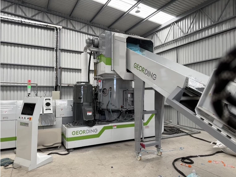 3in1 two stages die face cutting recycling pelletizing machine 4