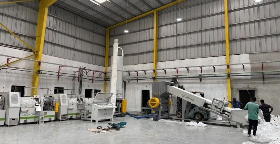 side entrance two stages die face cutting recycling pelletizing machine 7