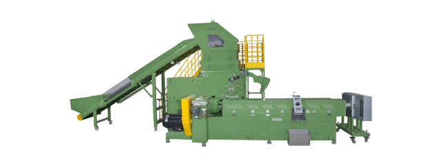 shredder integrated recycling machine