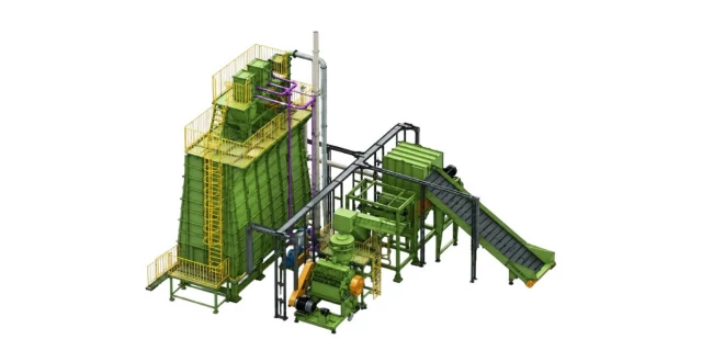 four shaft quad shaft shredder