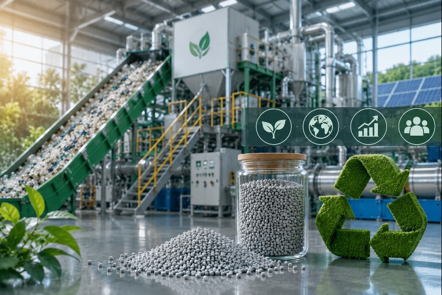 Plastic recycling equipment supporting ESG and sustainable pellet production in Japan