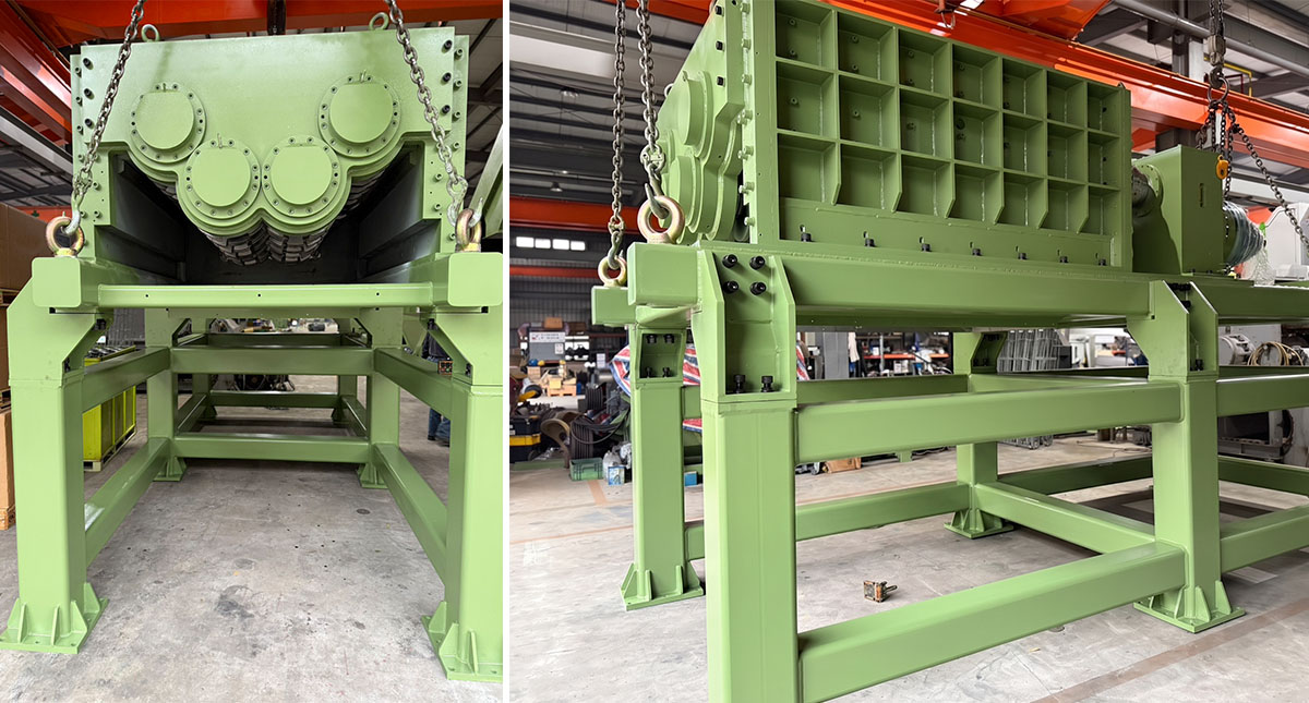 The GD-QS heavy-gauge welded steel main frame is engineered to absorb the vibration and torque of continuous-duty shearing. Externally-mounted bearings sit outside the cutting chamber, isolated from material contact and liquid ingress. 顯示較少內容
